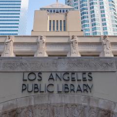 A view of the Los Angeles Public Library's central location.