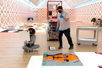 install of an exhibitions photo