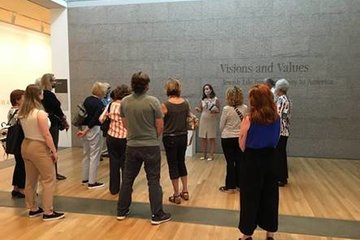 Photo of a group gathered to tour Visions and Values