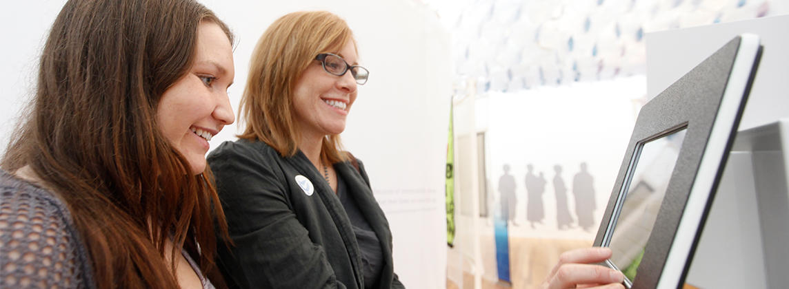 Visitors in gallery