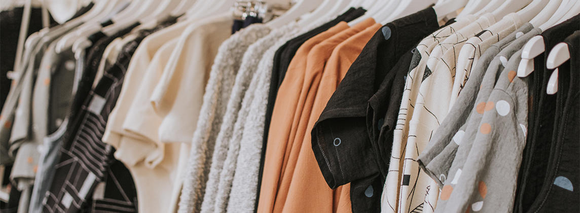 Clothing on rack