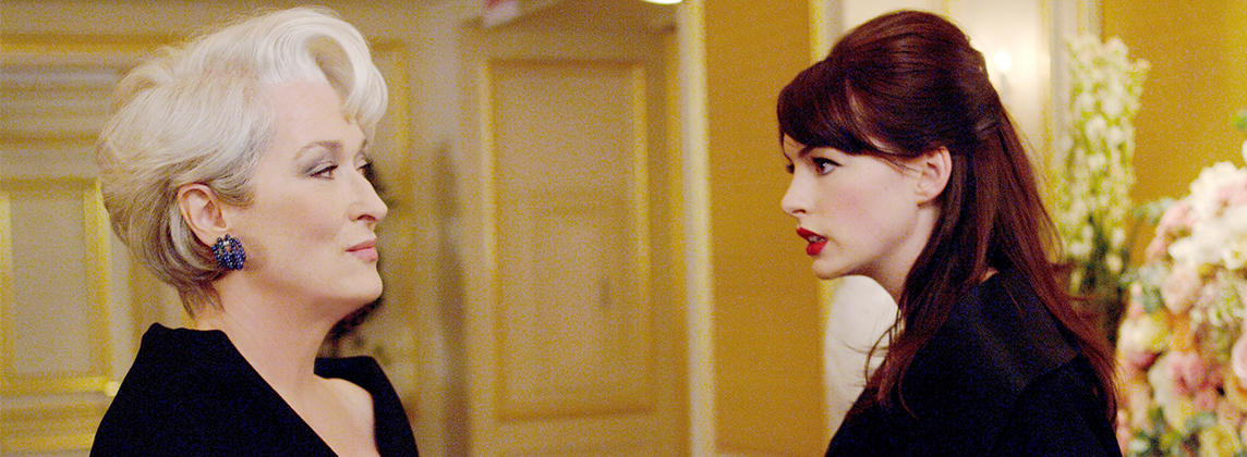 Meryl Streep and Anne Hathaway in The Devil Wears Prada