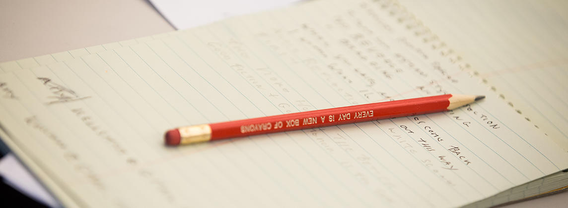 Pencil and notebook