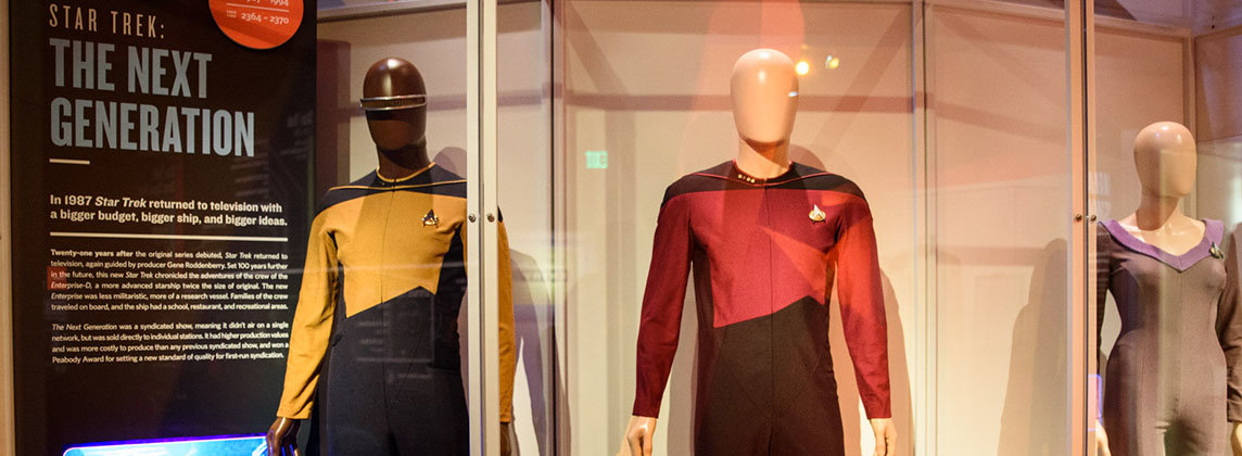 Installation view of Star Trek: Exploring New Worlds, courtesy of Museum of Pop Culture