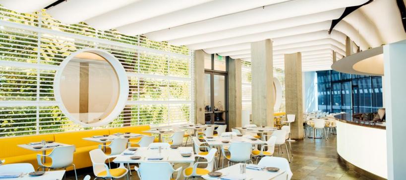 Interior of Zeidler's Cafe with chairs and tables