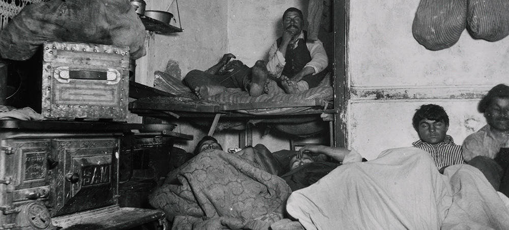 Lodgers in a crowded Bayard Street tenement