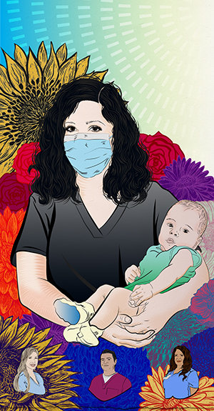 Stephanie Mercado portrait of family medicine physician with child