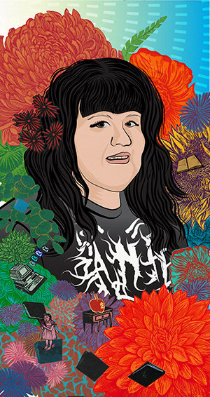 Stephanie Mercado portrait of Ana Rodriguez, artist and high school teacher