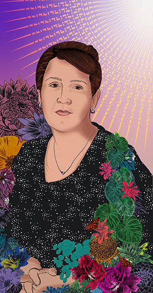 Stephanie Mercado portrait of Jerusha M., Human Resources, Grocery Store