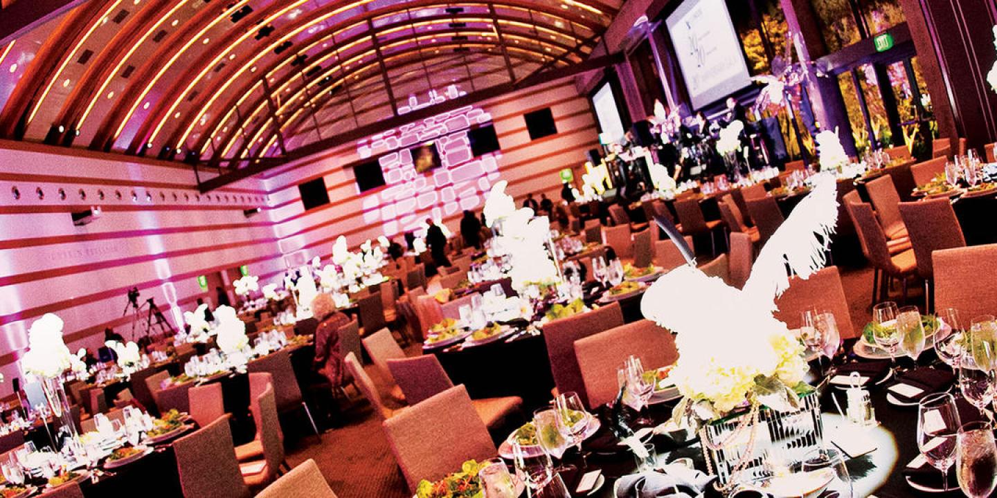 Photo of tables set for a celebration