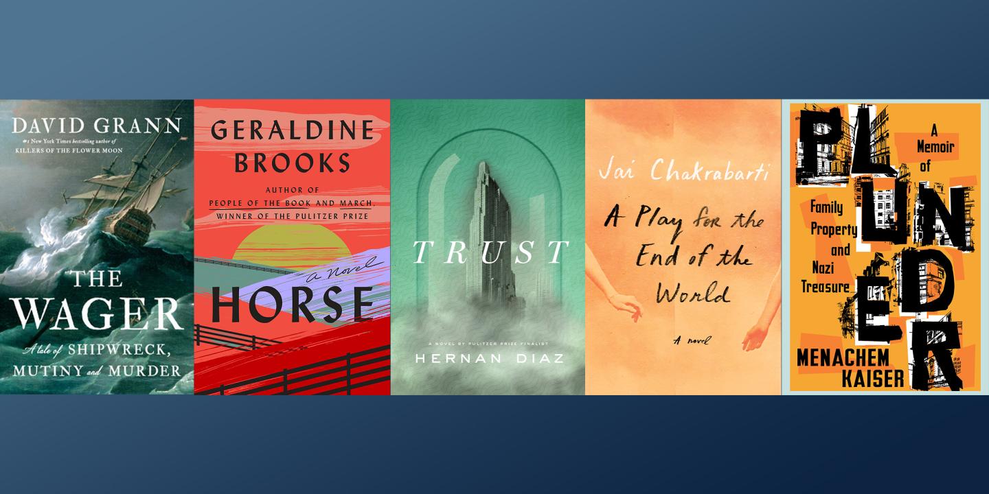 Each book cover in the class aligned on a dark blue background