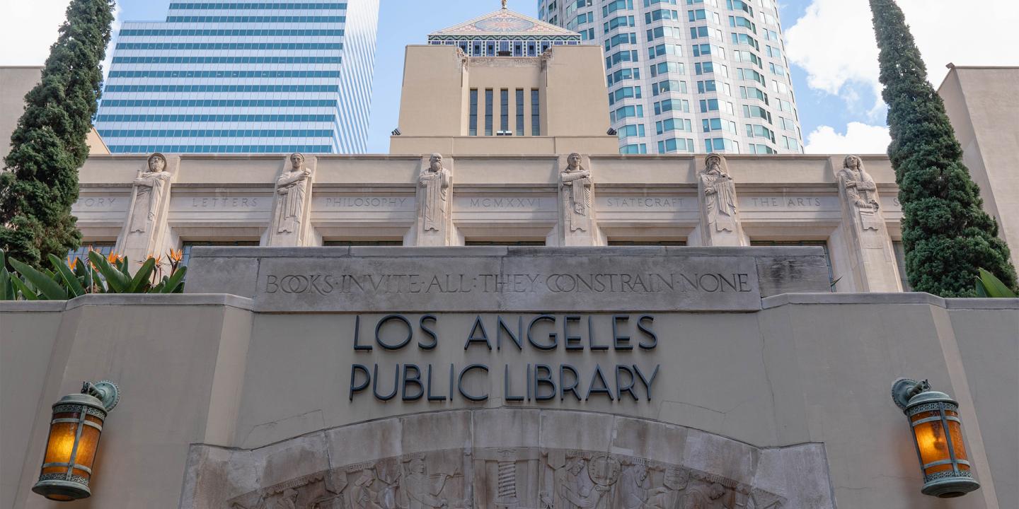 A view of the Los Angeles Public Library's central location.