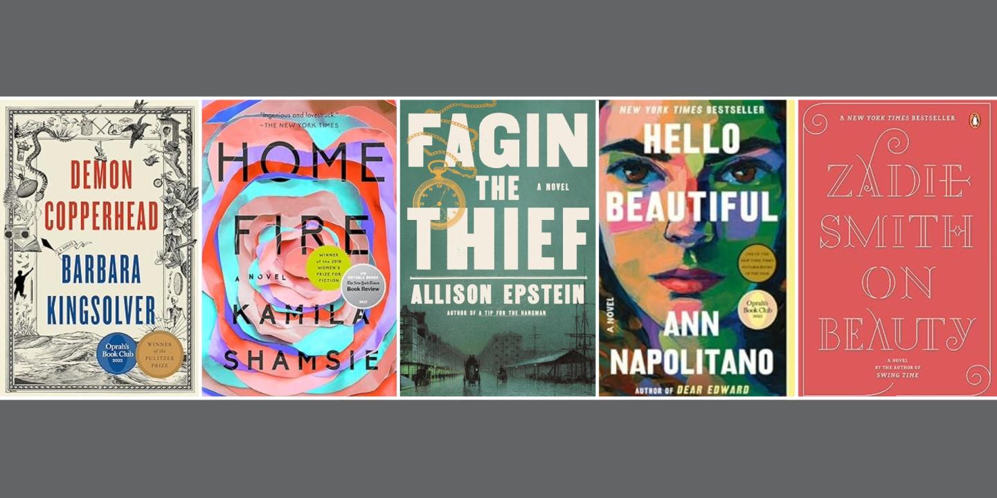 Covers of the books listed in the group side by side on a gray background.