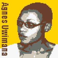 pixelated portrait of Agnes Uwimana Nkusi