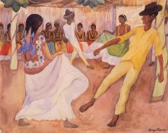 painting of people dancing