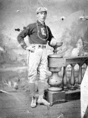 19th century baseball player standing