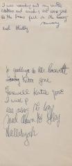 handwritten lyrics for 'Mrs. Robinson' on a piece of paper