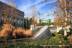 mist fountain in Skirball garden