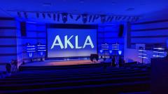 The auditorium set up for a presentation