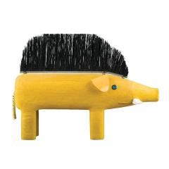 Wild Boar made from wood and a stiff mane of brush bristles taken from a large industrial paintbrush.
