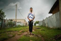 An Ethiopian Jew wears a tallit