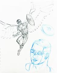 Falcon superhero sketches