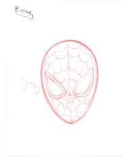 Spiderman mask sketch