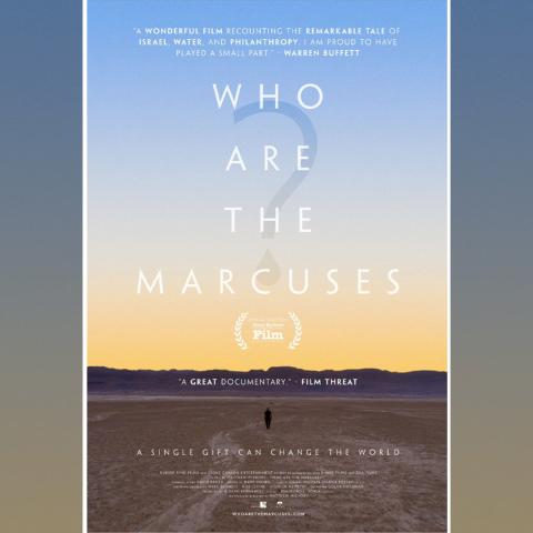 Poster for the film, Who Are the Marcuses, set on a dark background