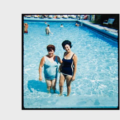 Woman in pool