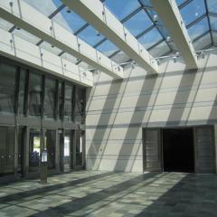 Murphy Foyer showing skylights and floor space