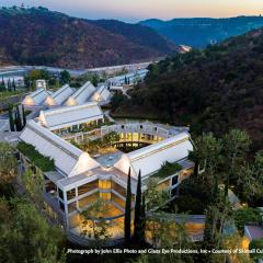 aerial view of Skirball Cultural Center campus