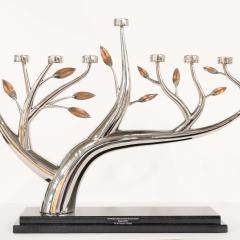 Zachary Oxman menorah on display at the Skirball.